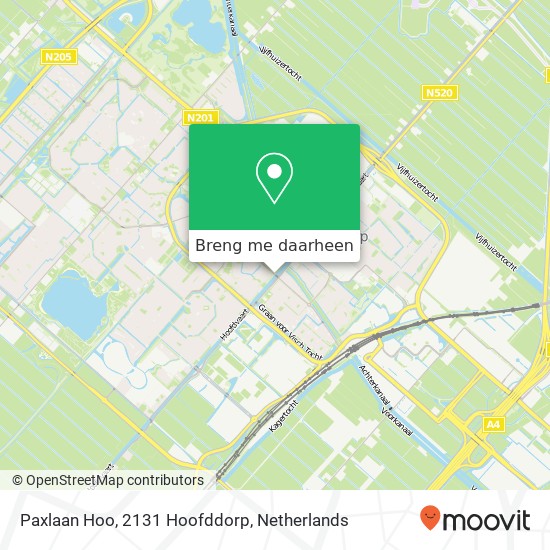 Paxlaan Hoo, 2131 Hoofddorp kaart