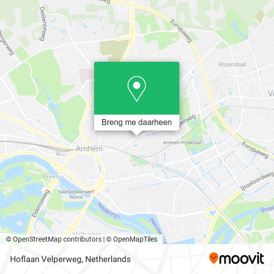 Hoflaan Velperweg kaart