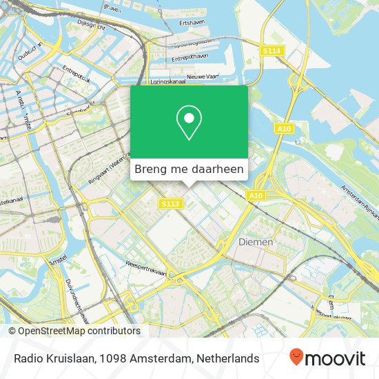 Radio Kruislaan, 1098 Amsterdam kaart