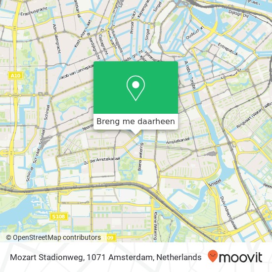 Mozart Stadionweg, 1071 Amsterdam kaart