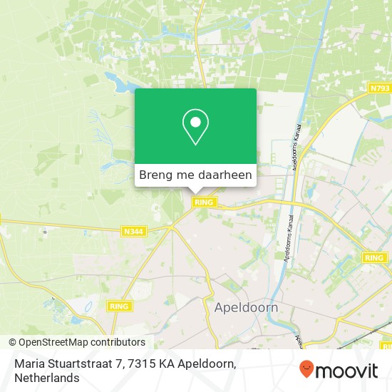 Maria Stuartstraat 7, 7315 KA Apeldoorn kaart