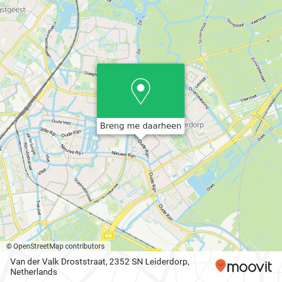 Van der Valk Droststraat, 2352 SN Leiderdorp kaart