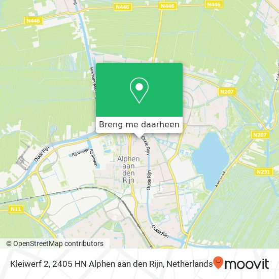 Kleiwerf 2, 2405 HN Alphen aan den Rijn kaart