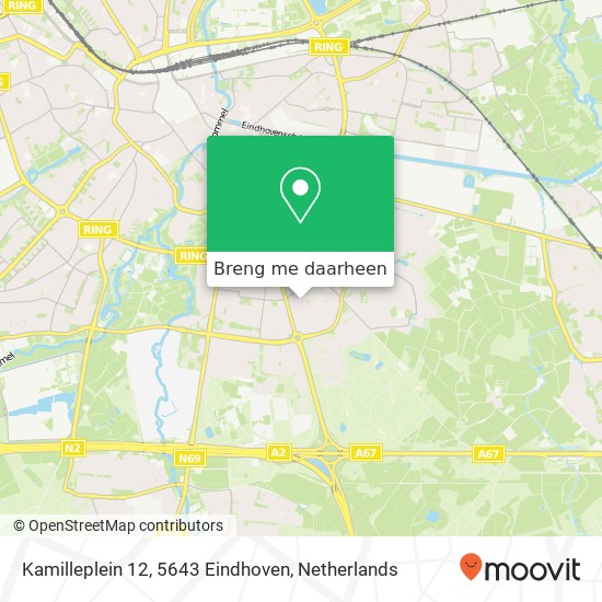 Kamilleplein 12, 5643 Eindhoven kaart