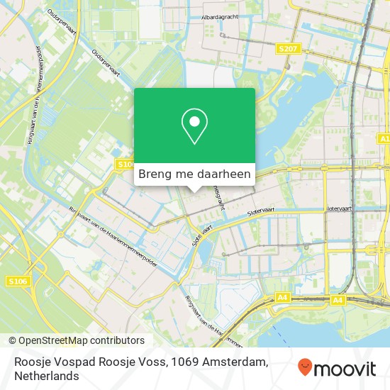 Roosje Vospad Roosje Voss, 1069 Amsterdam kaart