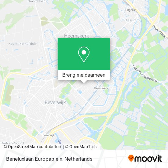 Beneluxlaan Europaplein kaart
