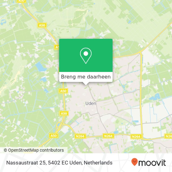 Nassaustraat 25, 5402 EC Uden kaart