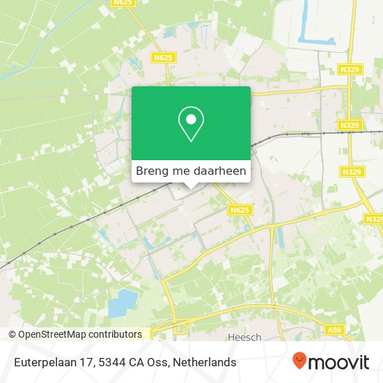 Euterpelaan 17, 5344 CA Oss kaart