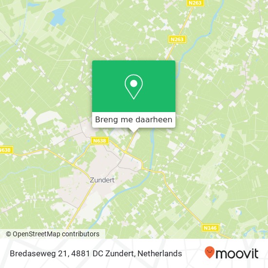 Bredaseweg 21, 4881 DC Zundert kaart