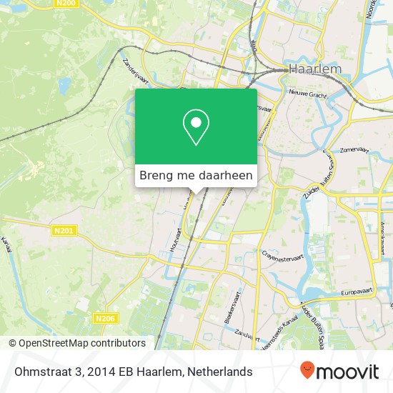 Ohmstraat 3, 2014 EB Haarlem kaart