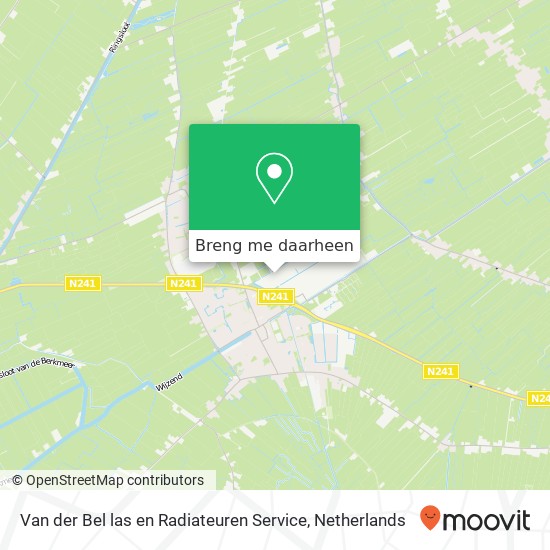 Van der Bel las en Radiateuren Service kaart