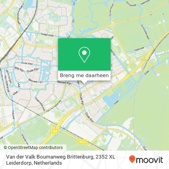 Van der Valk Boumanweg Brittenburg, 2352 XL Leiderdorp kaart