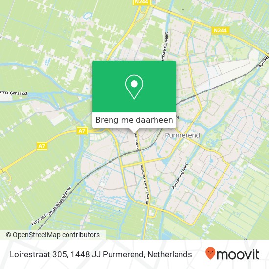 Loirestraat 305, 1448 JJ Purmerend kaart