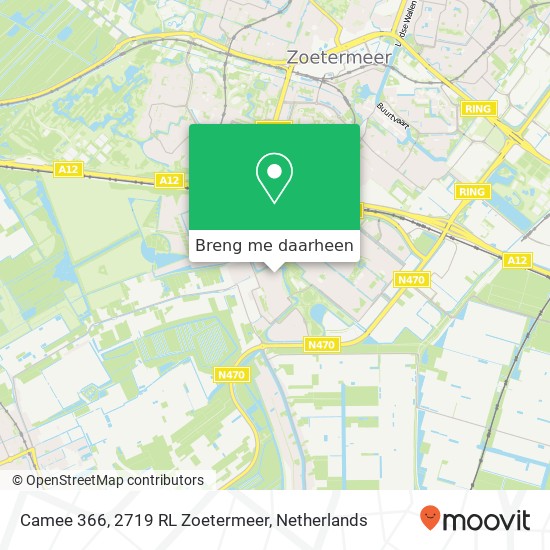 Camee 366, 2719 RL Zoetermeer kaart