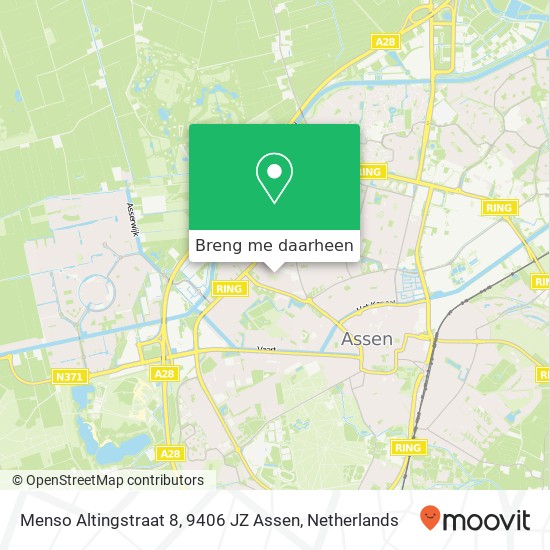 Menso Altingstraat 8, 9406 JZ Assen kaart