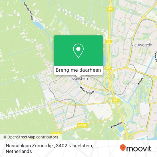 Nassaulaan Zomerdijk, 3402 IJsselstein kaart