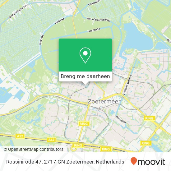 Rossinirode 47, 2717 GN Zoetermeer kaart