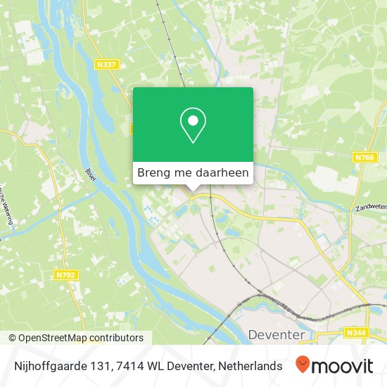 Nijhoffgaarde 131, 7414 WL Deventer kaart