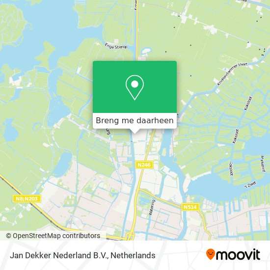 Jan Dekker Nederland B.V. kaart