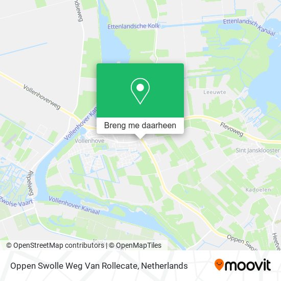 Oppen Swolle Weg Van Rollecate kaart
