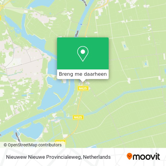 Nieuwew Nieuwe Provincialeweg kaart