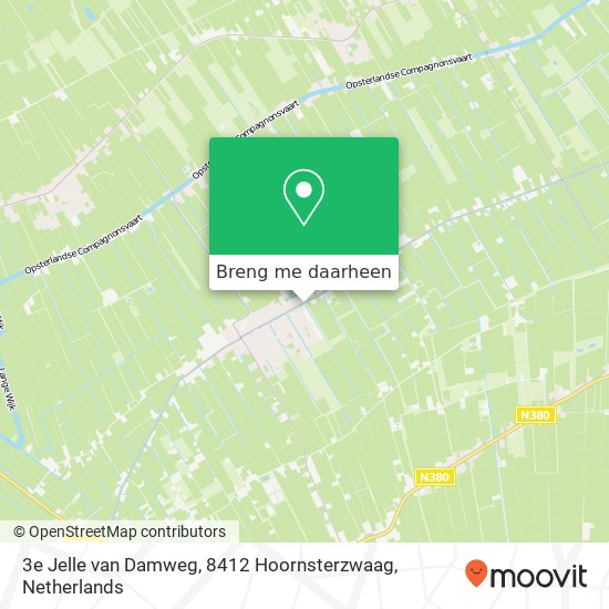 3e Jelle van Damweg, 8412 Hoornsterzwaag kaart