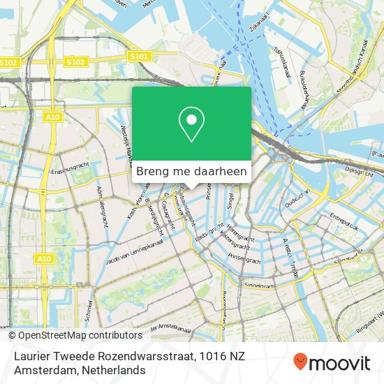 Laurier Tweede Rozendwarsstraat, 1016 NZ Amsterdam kaart