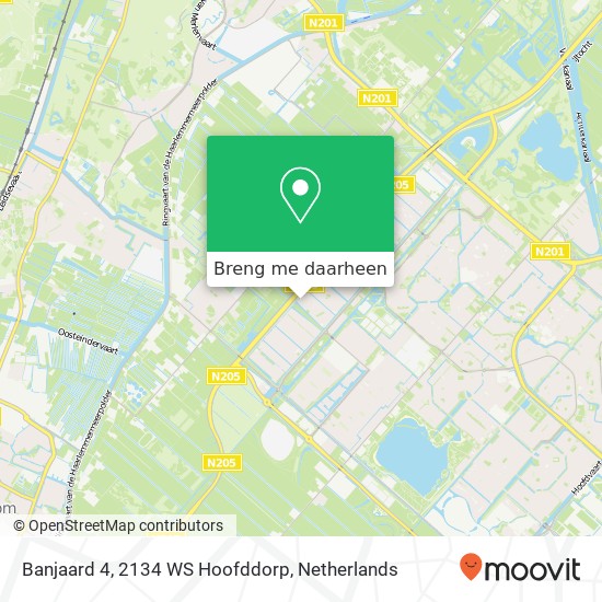 Banjaard 4, 2134 WS Hoofddorp kaart