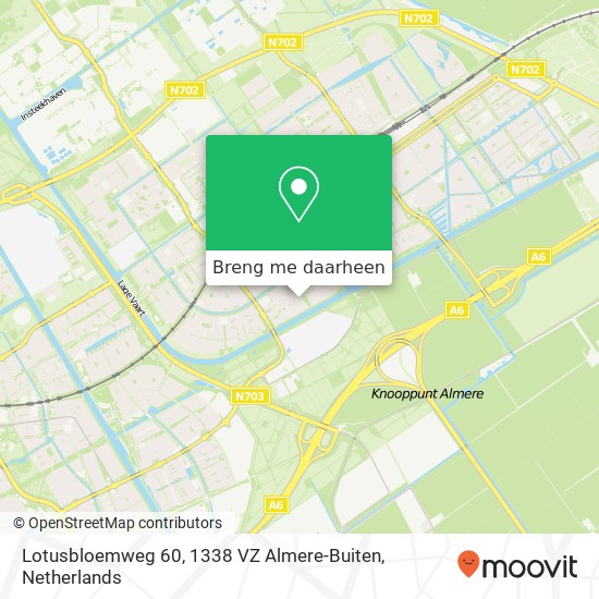Lotusbloemweg 60, 1338 VZ Almere-Buiten kaart