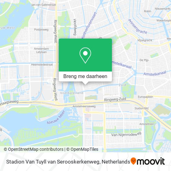 Stadion Van Tuyll van Serooskerkenweg kaart