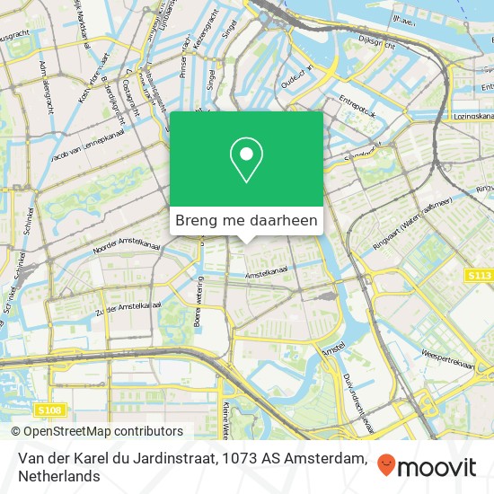 Van der Karel du Jardinstraat, 1073 AS Amsterdam kaart