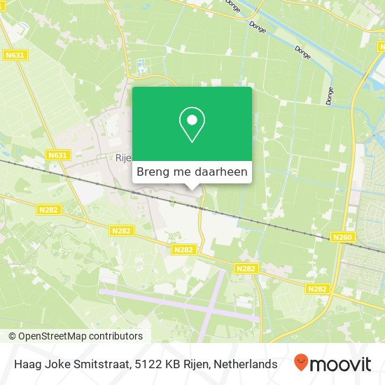 Haag Joke Smitstraat, 5122 KB Rijen kaart