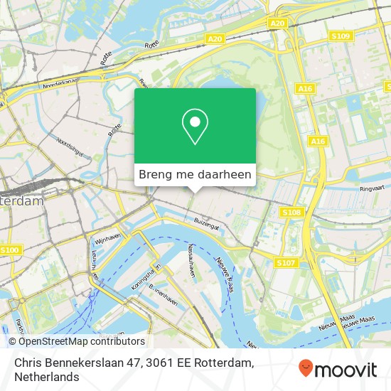 Chris Bennekerslaan 47, 3061 EE Rotterdam kaart