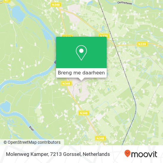 Molenweg Kamper, 7213 Gorssel kaart