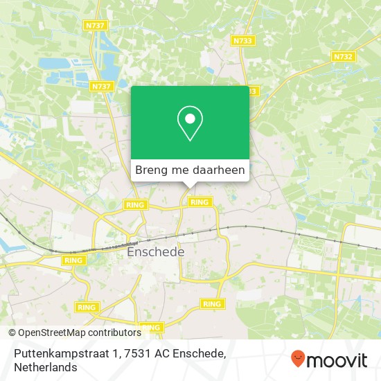 Puttenkampstraat 1, 7531 AC Enschede kaart