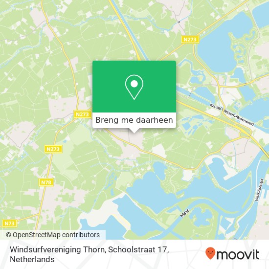 Windsurfvereniging Thorn, Schoolstraat 17 kaart