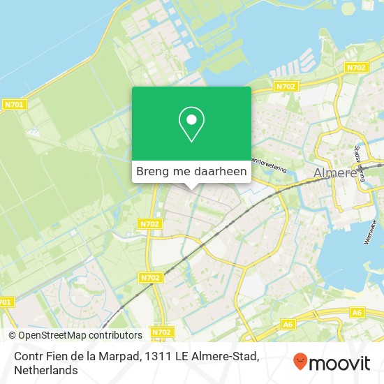 Contr Fien de la Marpad, 1311 LE Almere-Stad kaart