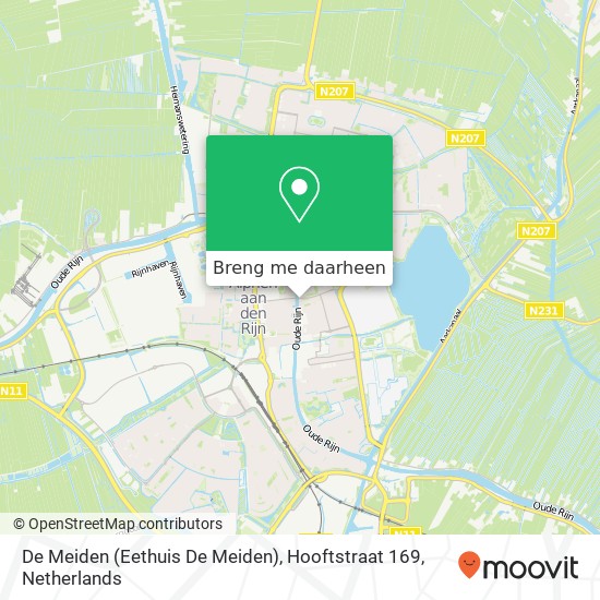 De Meiden (Eethuis De Meiden), Hooftstraat 169 kaart