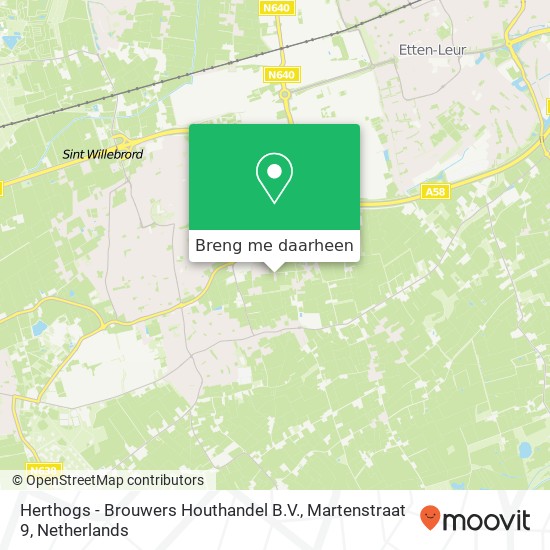 Herthogs - Brouwers Houthandel B.V., Martenstraat 9 kaart