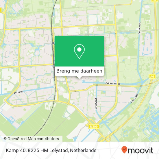 Kamp 40, 8225 HM Lelystad kaart