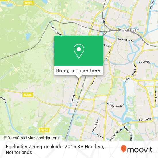 Egelantier Zenegroenkade, 2015 KV Haarlem kaart