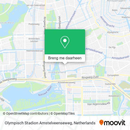 Olympisch Stadion Amstelveenseweg kaart