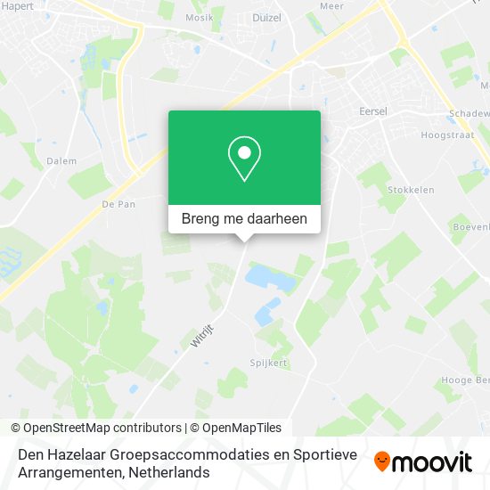 Den Hazelaar Groepsaccommodaties en Sportieve Arrangementen, Postelseweg 173 kaart