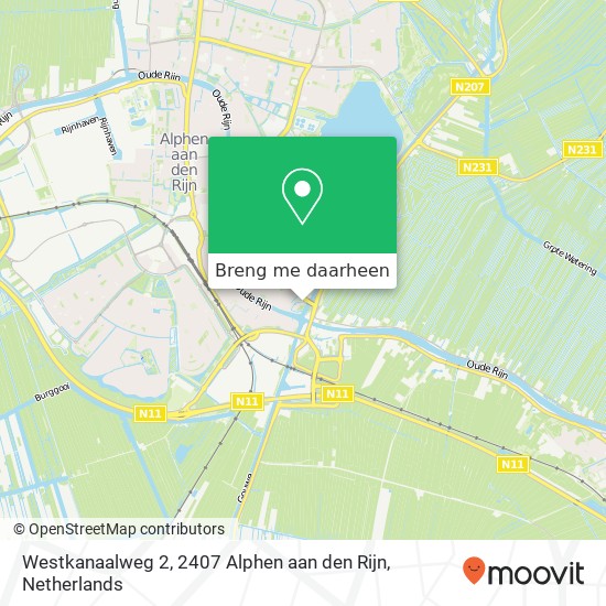 Westkanaalweg 2, 2407 Alphen aan den Rijn kaart