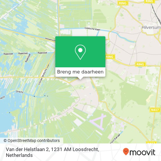 Van der Helstlaan 2, 1231 AM Loosdrecht kaart