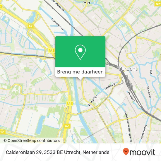 Calderonlaan 29, 3533 BE Utrecht kaart