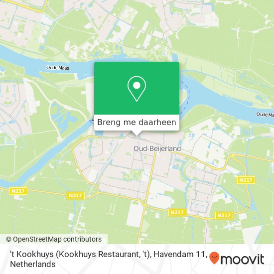 't Kookhuys (Kookhuys Restaurant, 't), Havendam 11 kaart