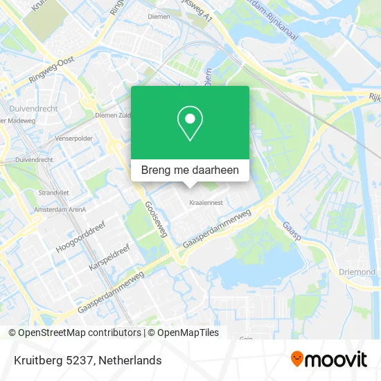 Kruitberg 5237 kaart