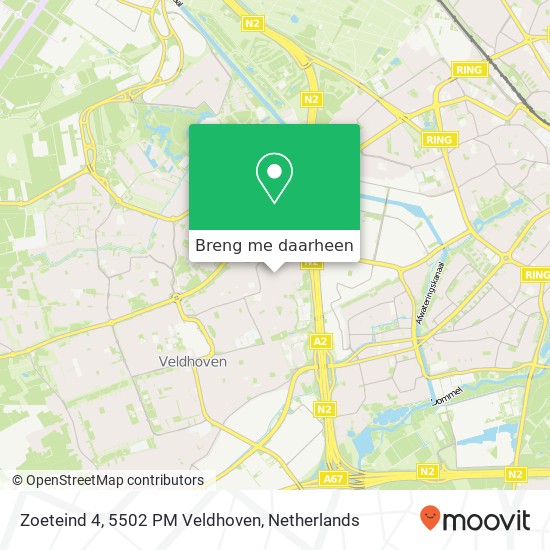 Zoeteind 4, 5502 PM Veldhoven kaart