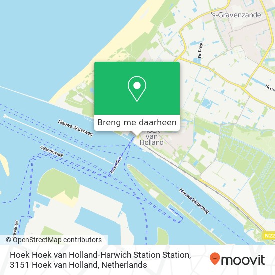 Hoek Hoek van Holland-Harwich Station Station, 3151 Hoek van Holland kaart
